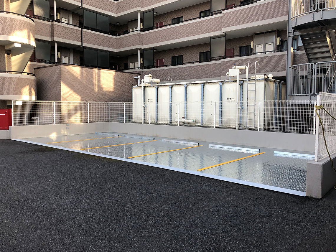 鋼製平面化駐車場完成
